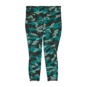 Lululemon green camo Base Pace High-rise Running Tights size 18